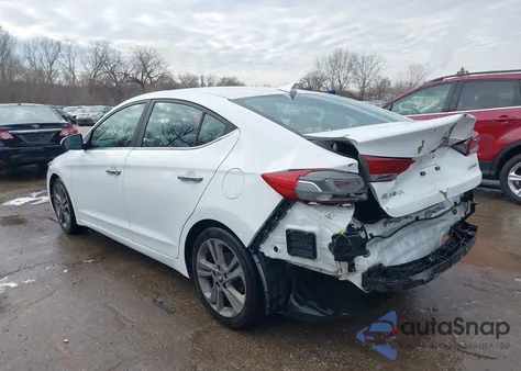 2017 Hyundai Elantra Limited из США, поврежденный, VIN 5NPD84LFXHH123823